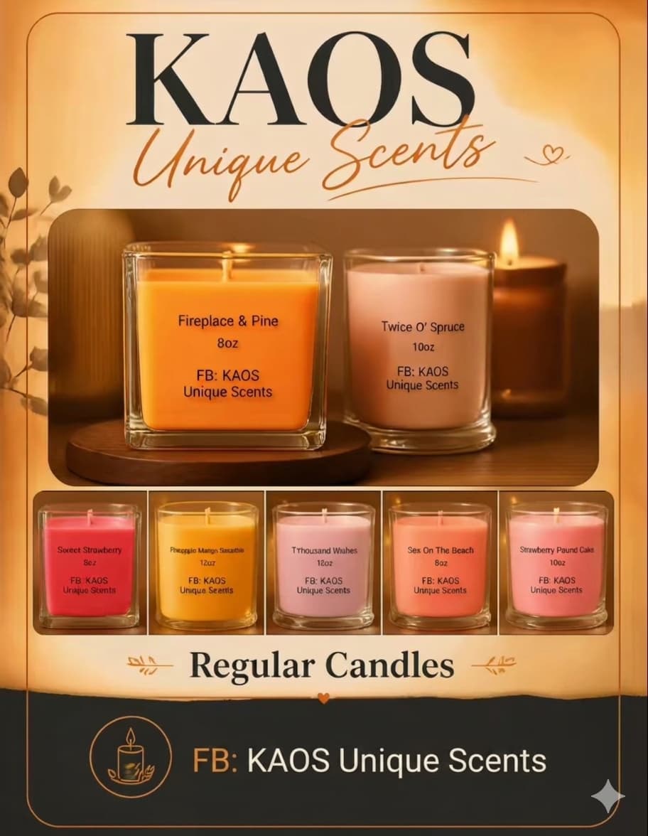 KAOS Unique Scents handmade candles